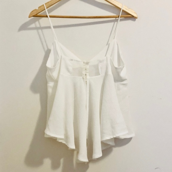 Zara White Open Back Babydoll Blouse - Picture 2 of 3